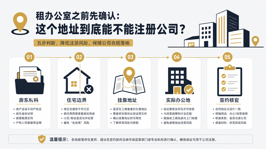 租办公室之前先确认：这个地址到底能不能注册公司？